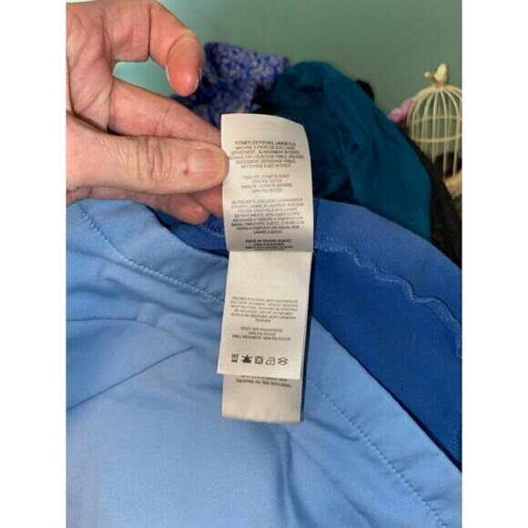 Columbia Sportswear Company size Medium Blue Logo Linnea Zip GUC Jacket Pockets - Picture 8 of 15